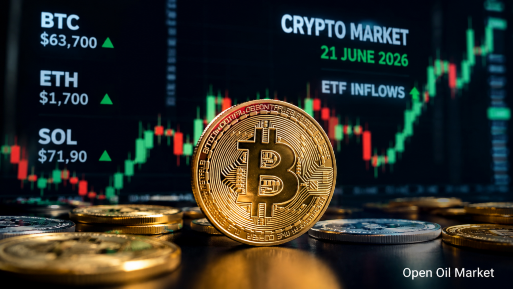 Cryptocurrency News, Sunday, June 21, 2026: Bitcoin Holds at $63–64k, ETF Flows and Stablecoin Regulation Set the Market Tone