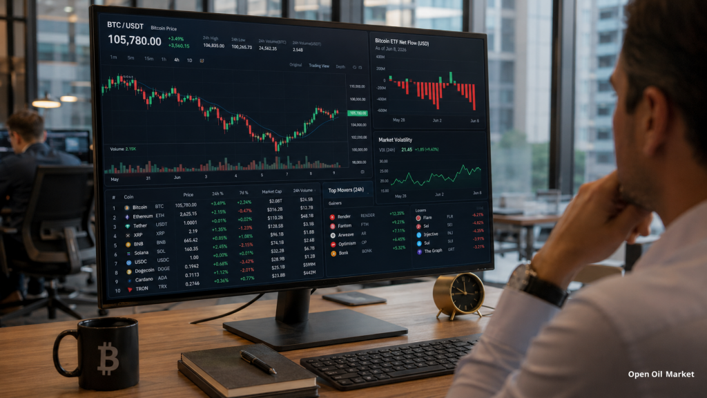 Cryptocurrency News, Tuesday, June 9, 2026: Bitcoin Holds Market After Dip While Investors Assess ETF Outflows, Stablecoins, and the Top 10 Digital Assets.