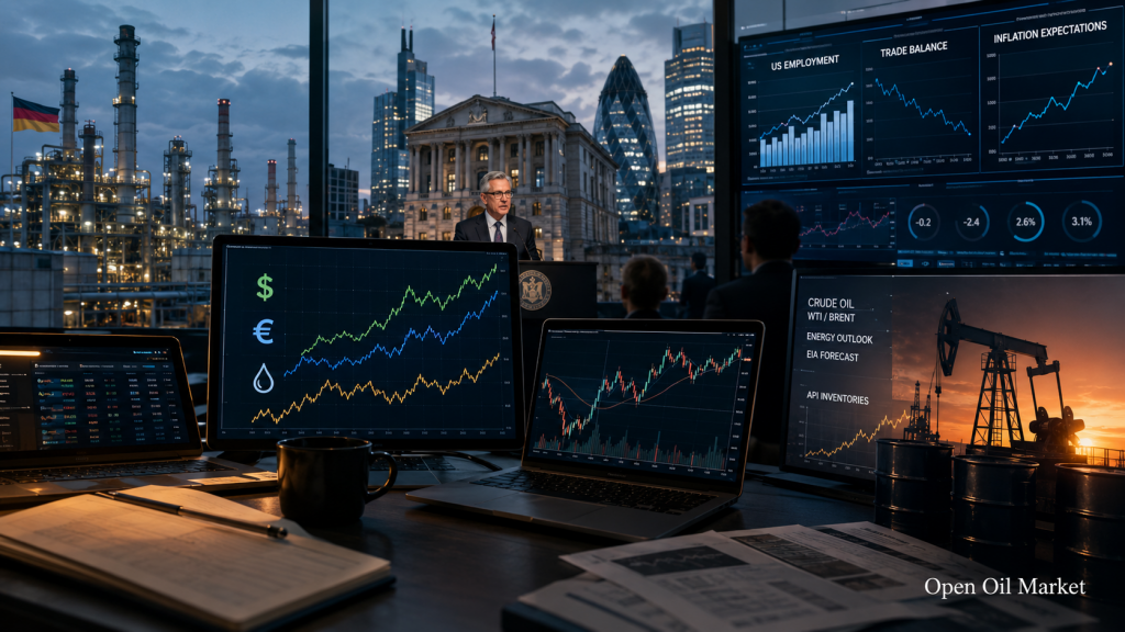 Economic Calendar and Company Reports on July 7, 2026: Germany, Bank of England, USA and Oil