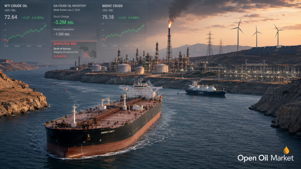 Oil and Gas News - July 8, 2026: Hormuz Risk, EIA Reserves and Product Market