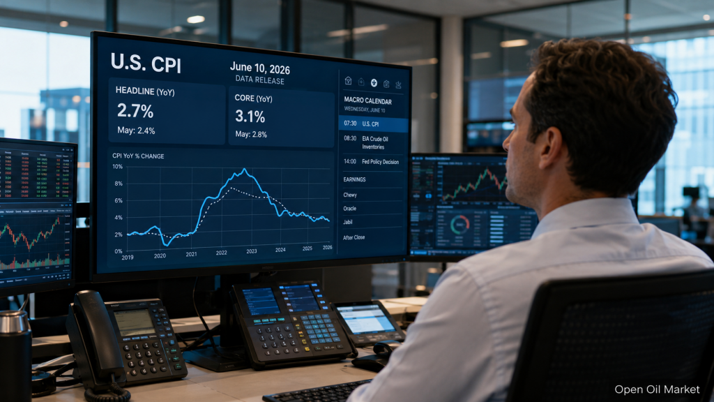 Economic Events and Corporate Reports June 10, 2026: US CPI, Bank of Canada Rate, and Oracle Report